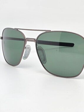 Roka Falcon Gunmetal Titanium Frame Polarized Ranger Green Aviator Sunglasses